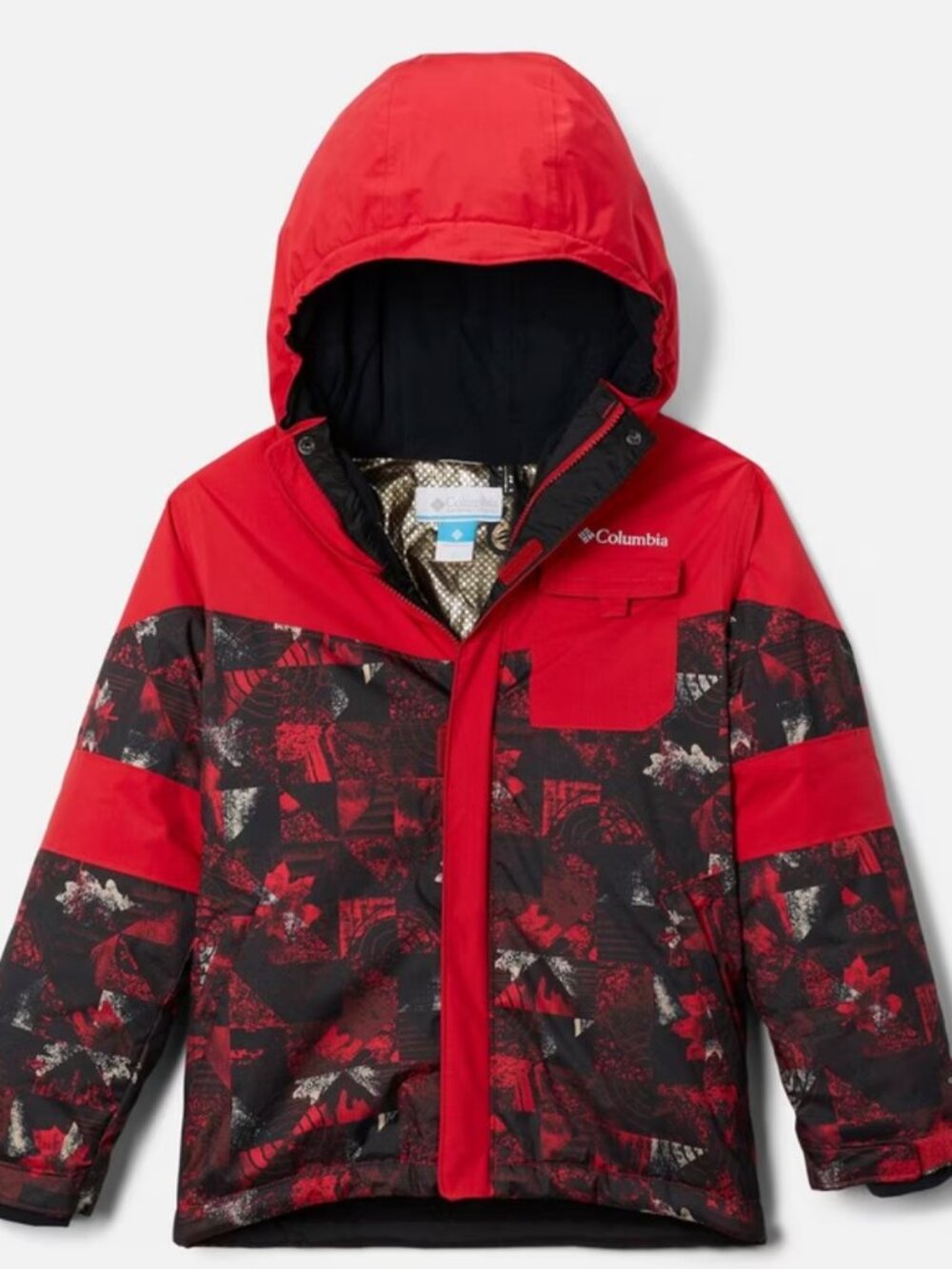 Columbia Boy's Mighty Mogul II Waterproof Ski Jacket in mountain red size S